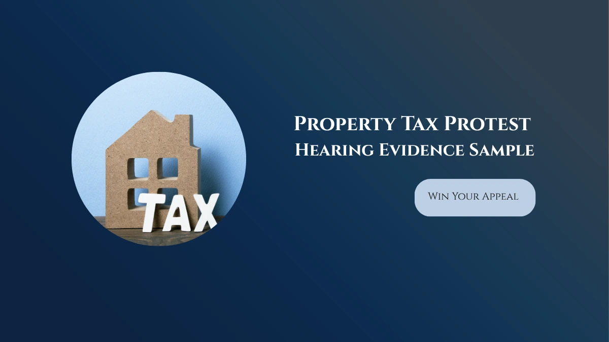 Property Tax Protest Hearing Evidence Sample Example