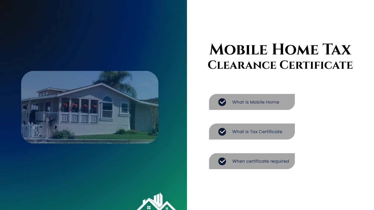 Mobile Home Tax Clearance Certificate